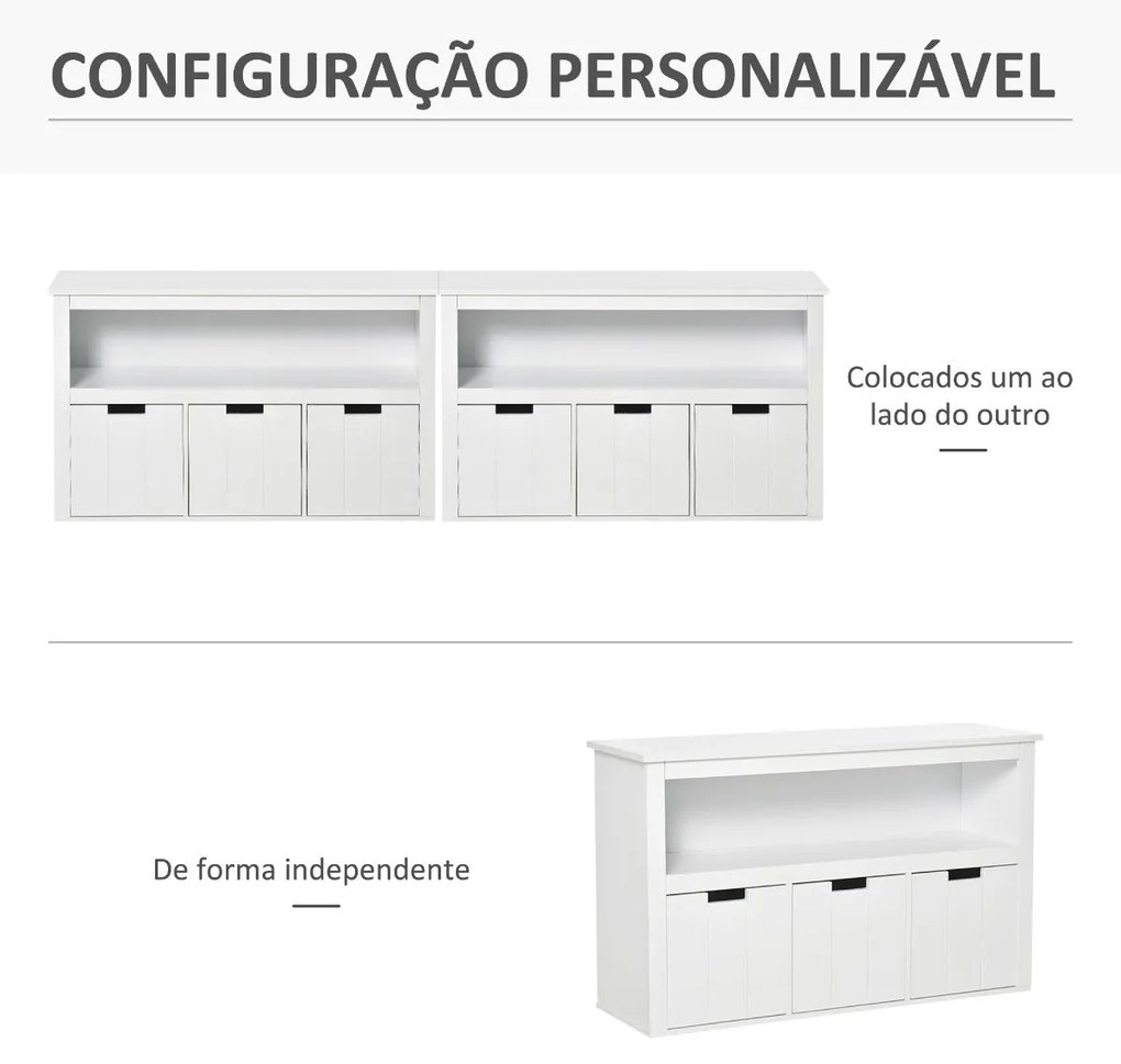 Aparador Kiut de 100cm - Branco - Design Moderno