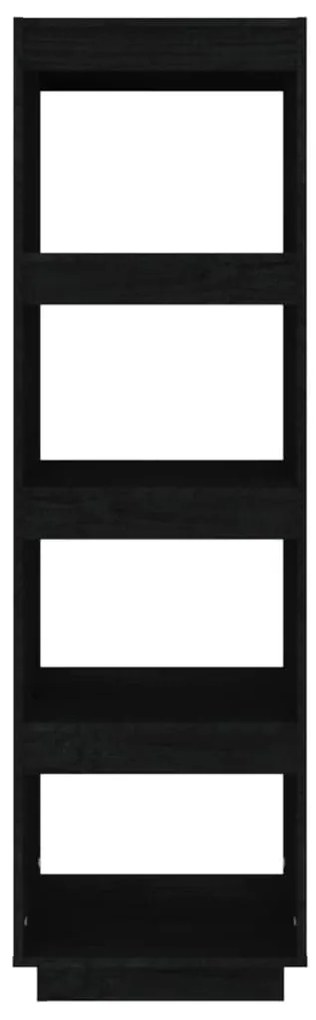Estante/divisória 40x35x135 cm pinho maciço preto