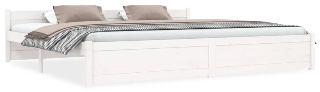 815065 vidaXL Estrutura de cama 200x200 cm madeira maciça branco