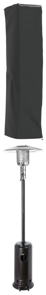 Capa p/ aquecedor forma pirâmide 58x58x228 cm oxford 420D preto
