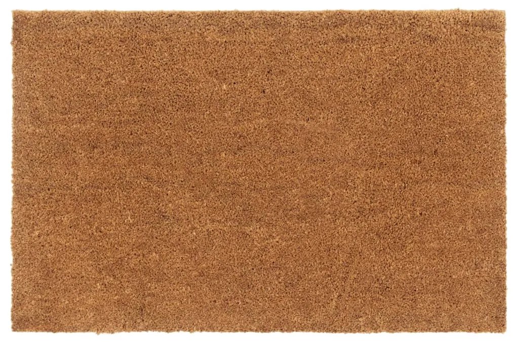 vidaXL Tapete de porta 65x100 cm fibra de coco tufada natural