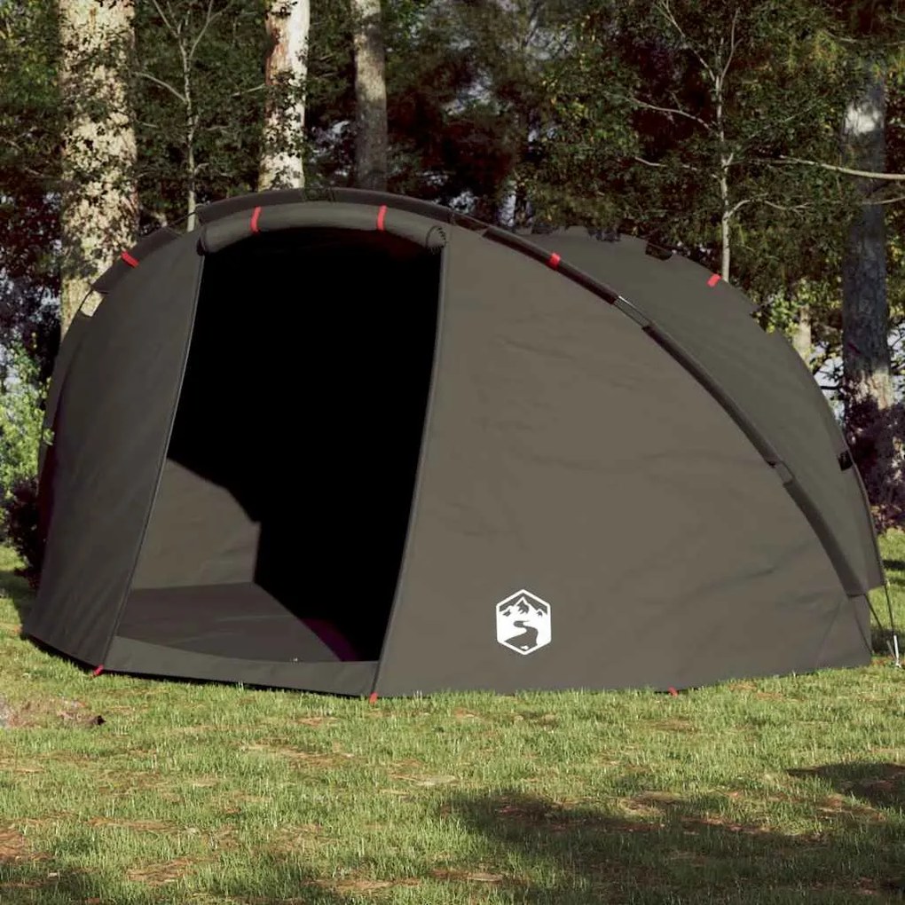 vidaXL Tenda de pesca para 5 pessoas impermeável castanho
