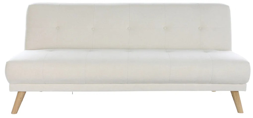 Sofá-cama Dkd Home Decor Poliéster Madeira da Borracha Creme (172 X 80 X 76 cm)