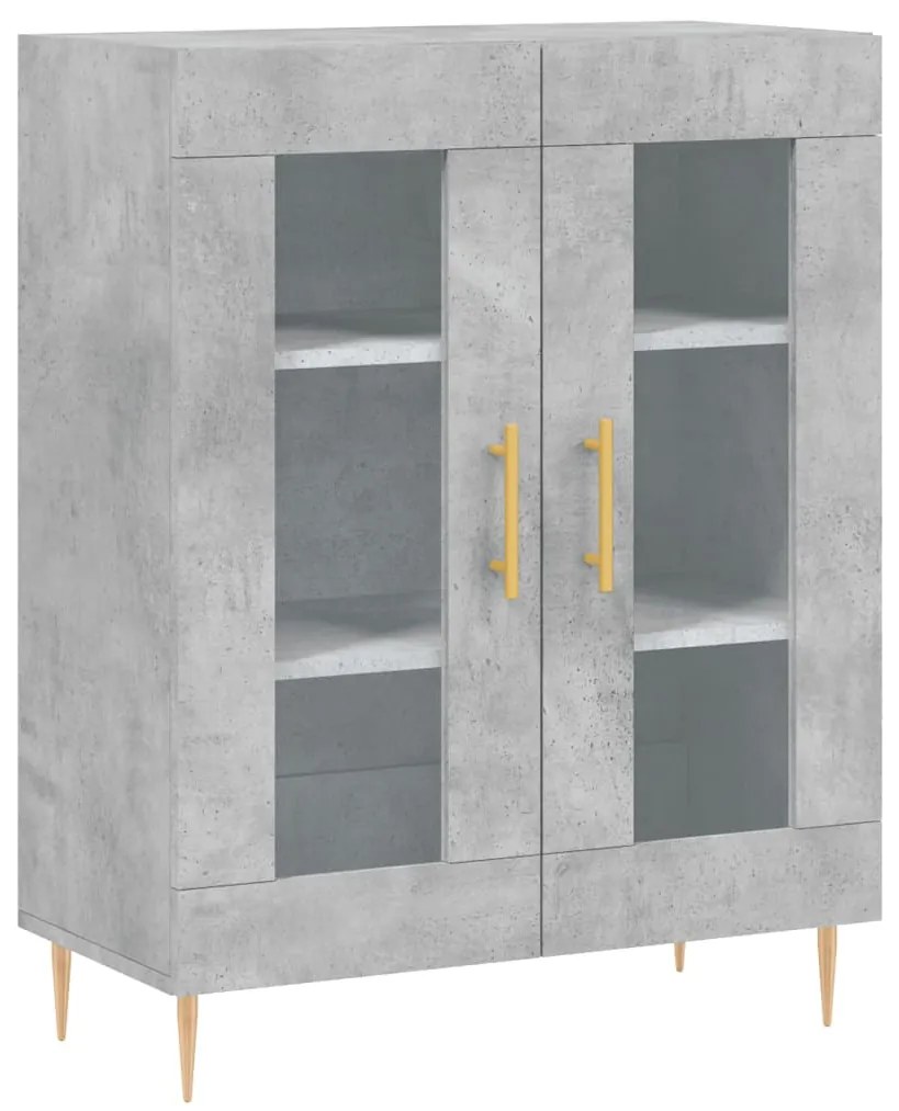 Armário alto 69,5x34x180 cm derivados de madeira cinza cimento