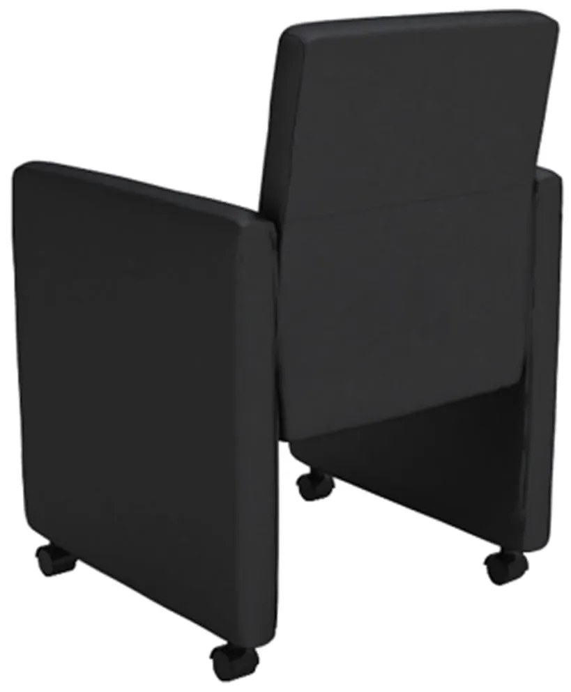 Cadeiras de jantar 6 pcs couro artificial preto