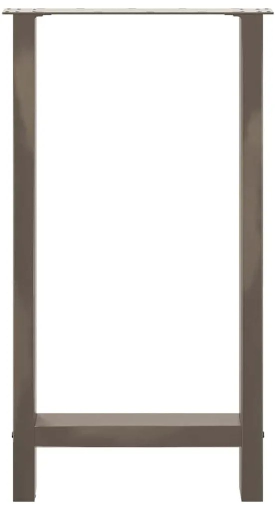 Pés de mesa de bar em aço natural, 2 peças, 50x(90-91) cm, aço