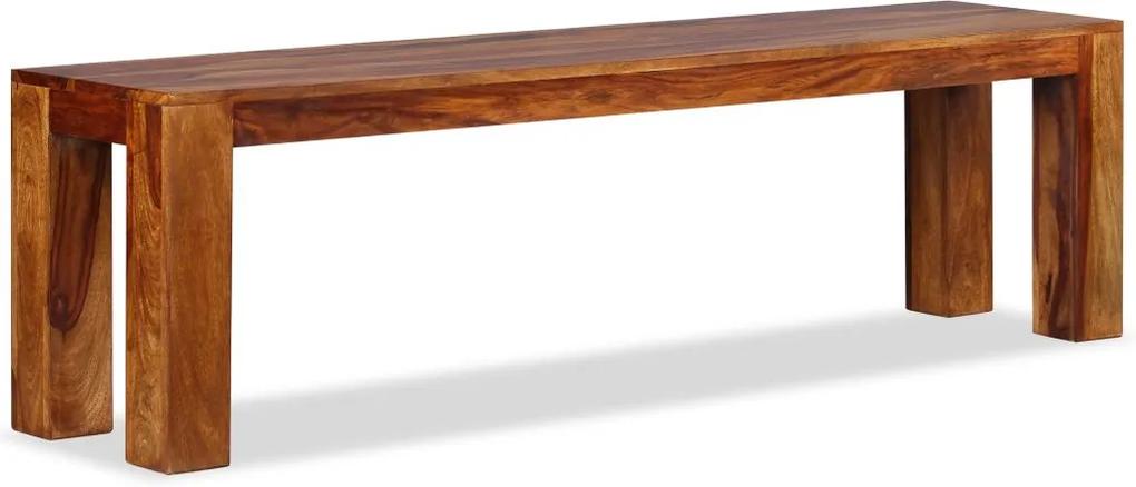 Banco em madeira de sheesham maciça 160x35x45 cm