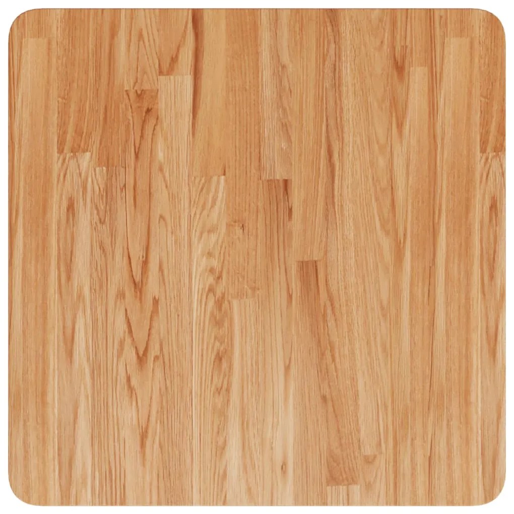 Tampo mesa quadrado 50x50x2,5cm carvalho tratado castanho-claro