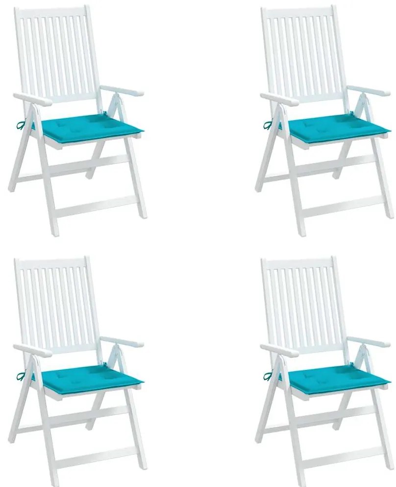 Almofadões p/ cadeira 4pcs 50x50x4cm tecido turquesa