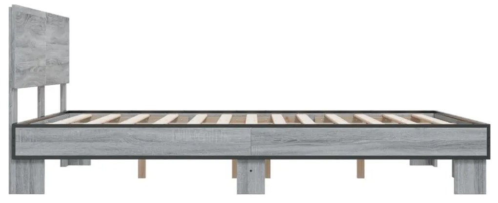 Estrutura de cama 160x200 cm derivados de madeira/metal