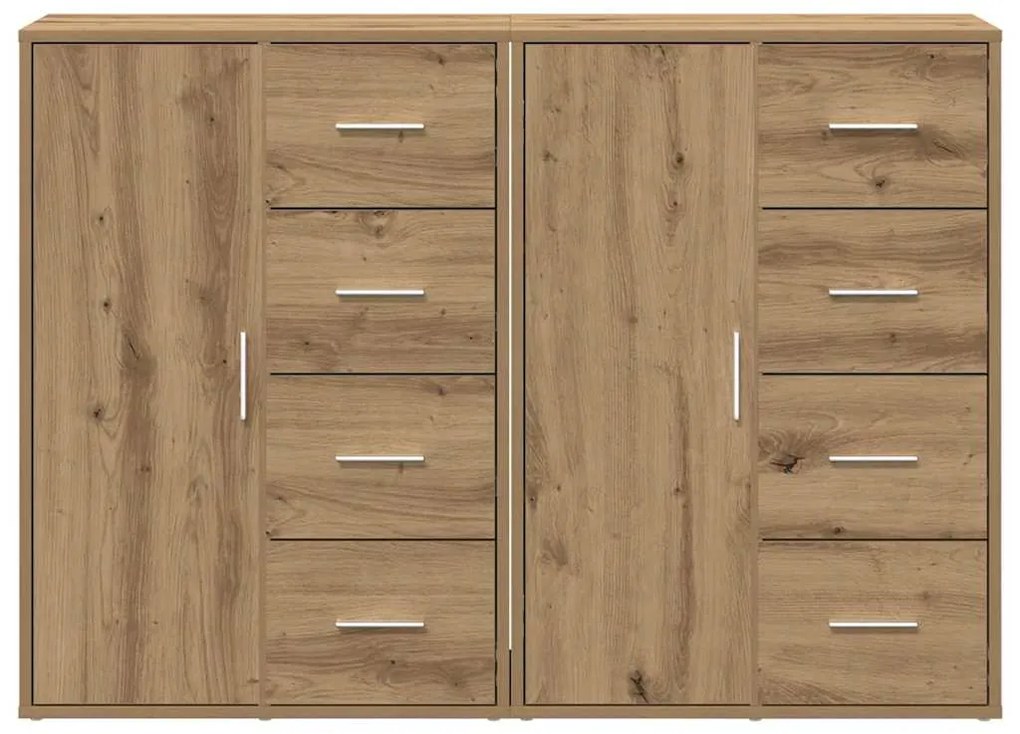 Buffets 2 pcs Carvalho Artesanal 60x31x84 cm Madeira de Engenharia