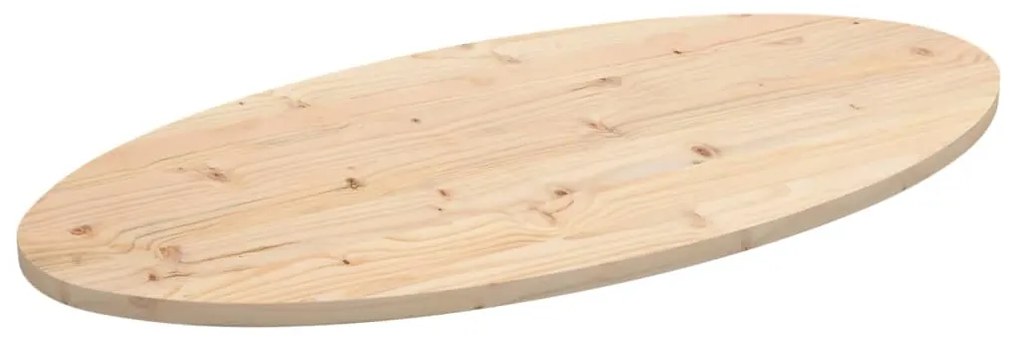 vidaXL Tampo de mesa oval 90x45x2,5 cm madeira de pinho maciça