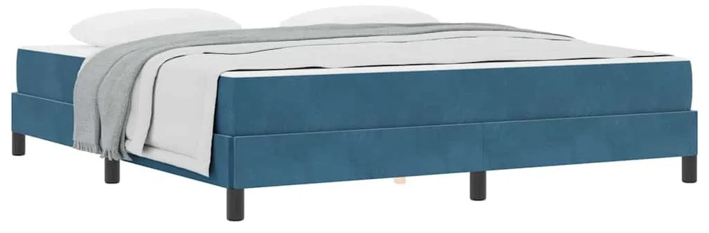 Cama box spring com colchão Azul Escuro 180 x 200 cm Veludo