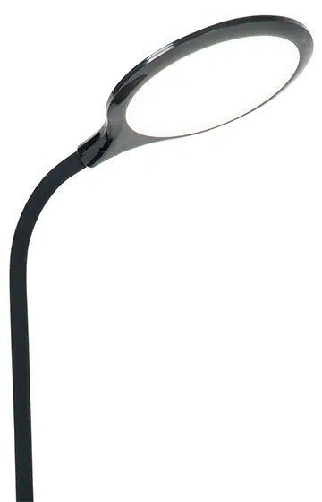 Candeeiro de mesa e de parede preto com LED e dimmer tátil - Joni