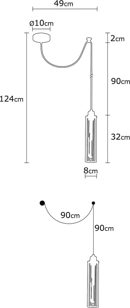 Candeeiro de Teto Likya – Preto – 49 cm de Diâmetro