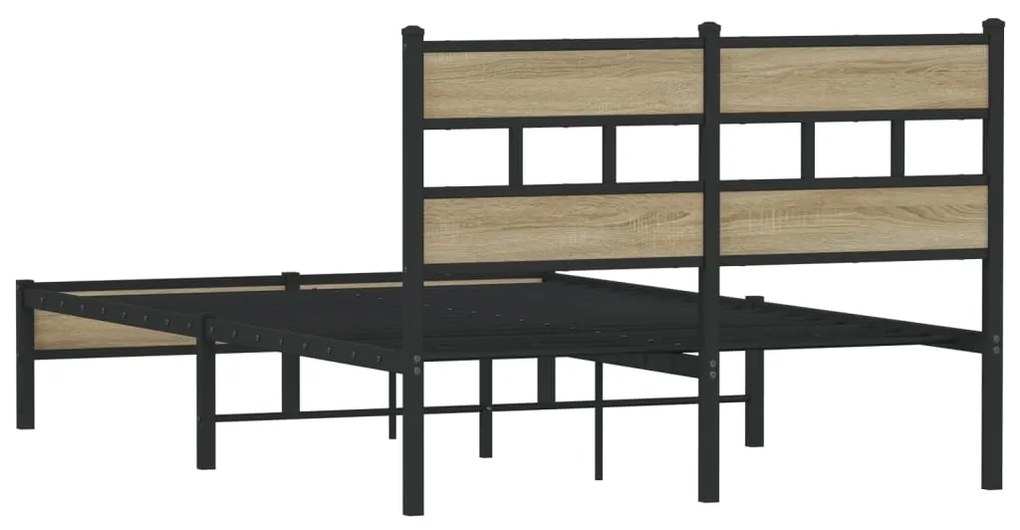 Estrutura cama s/ colchão derivados de madeira carvalho sonoma