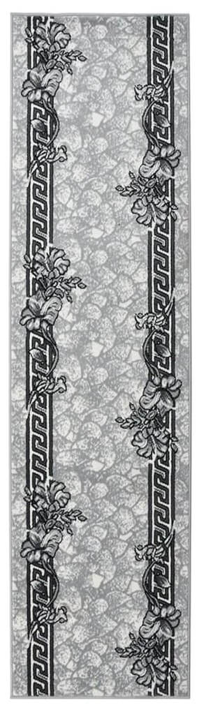 vidaXL Passadeira 100x400 cm polipropileno cinzento