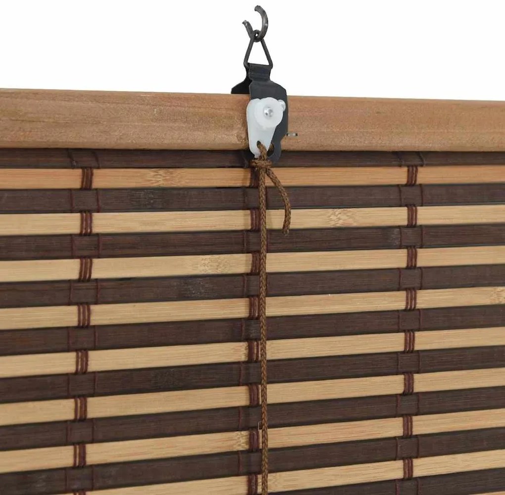 Persiana de Janela com cortinas Manual Castanho 90 x 220 cm Bambu