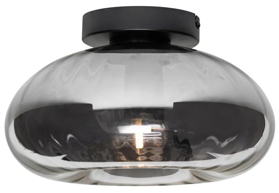 Plafon Inteligente Preto com Vidro Fumado incl. WiFi P45 - Ayesha