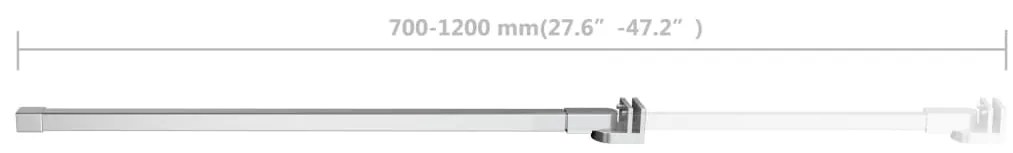 Braço de apoio para cabine de duche aço inoxidável 70-120 cm