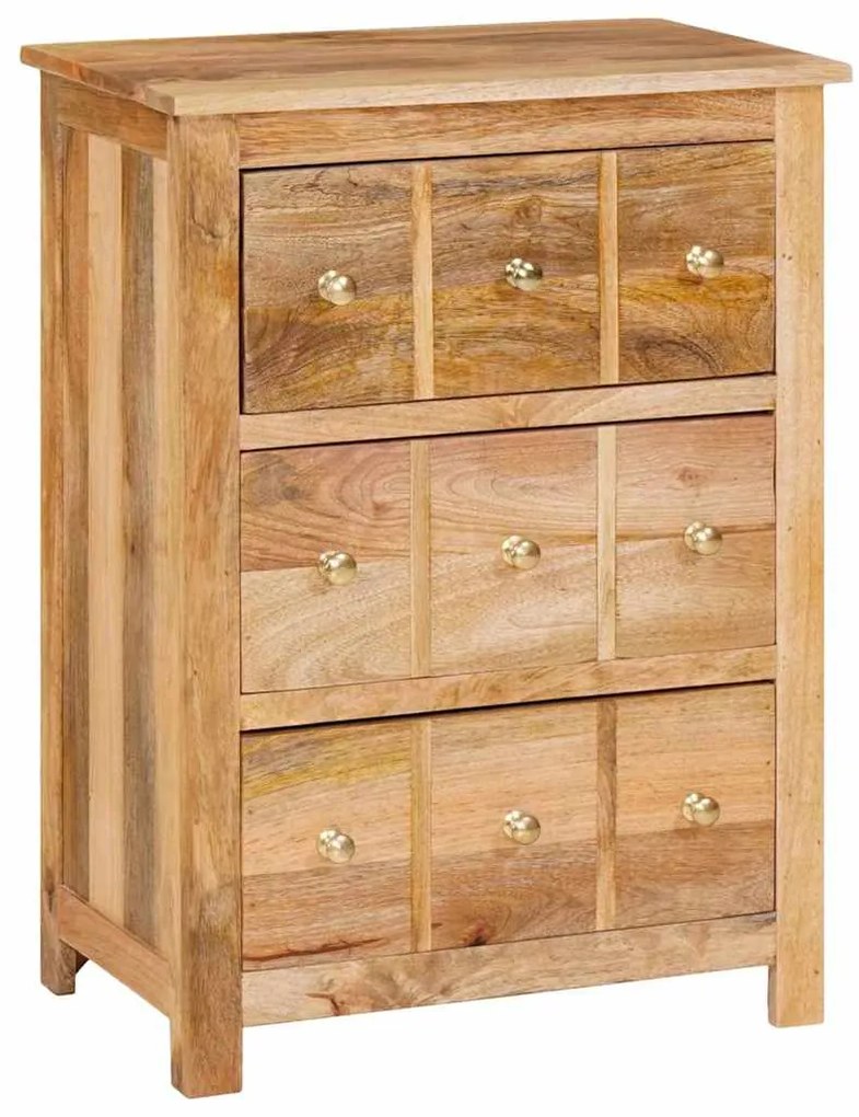 vidaXL Buffet Castanho 55 x 35 x 75 cm Madeira de manga maciça