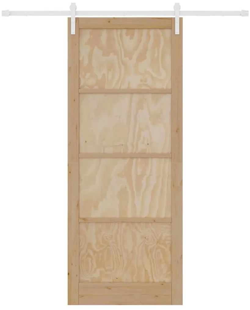 Porta Deslizante vidaXL com Conjunto de Acessórios 93x232 cm Madeira S