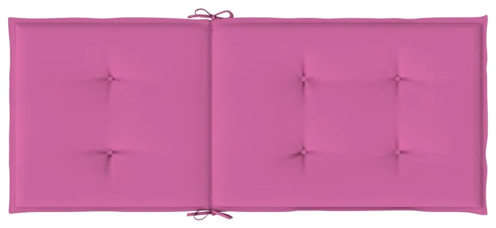 Almofadões cadeira de encosto alto de jardim 2 pcs tecido rosa