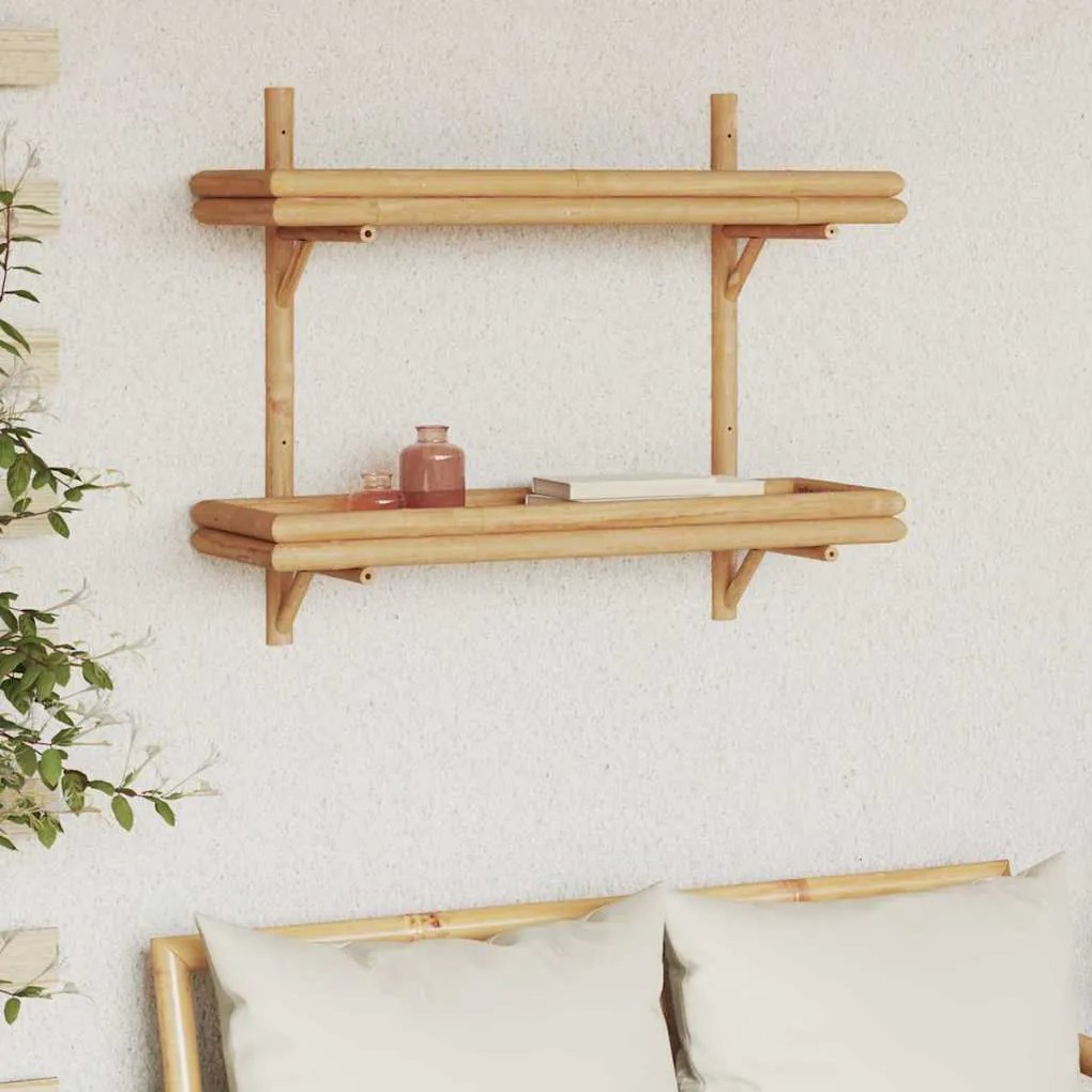 vidaXL Prateleira de Parede Castanho 75 x 26 x 60 cm Bambu