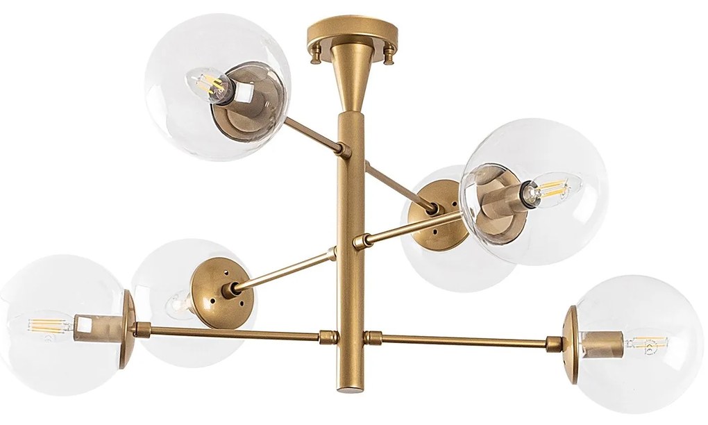Candeeiro de Teto Arge – Dourado – 75 x 75 x 40 cm