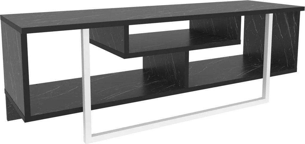 TV Stand Asal – Preto/Branco – 120 cm x 35,2 cm x 40,2 cm