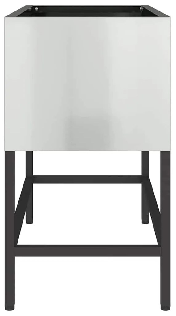 Jardineira Elevada vidaXL 60x26x45 cm Aço Galvanizado