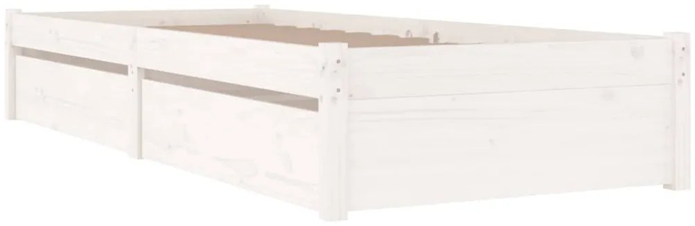 Estrutura de cama c/ gavetas 100x200 cm branco