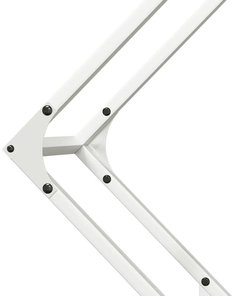 Suporte para lenha 80x25x80 cm aço laminado a frio branco
