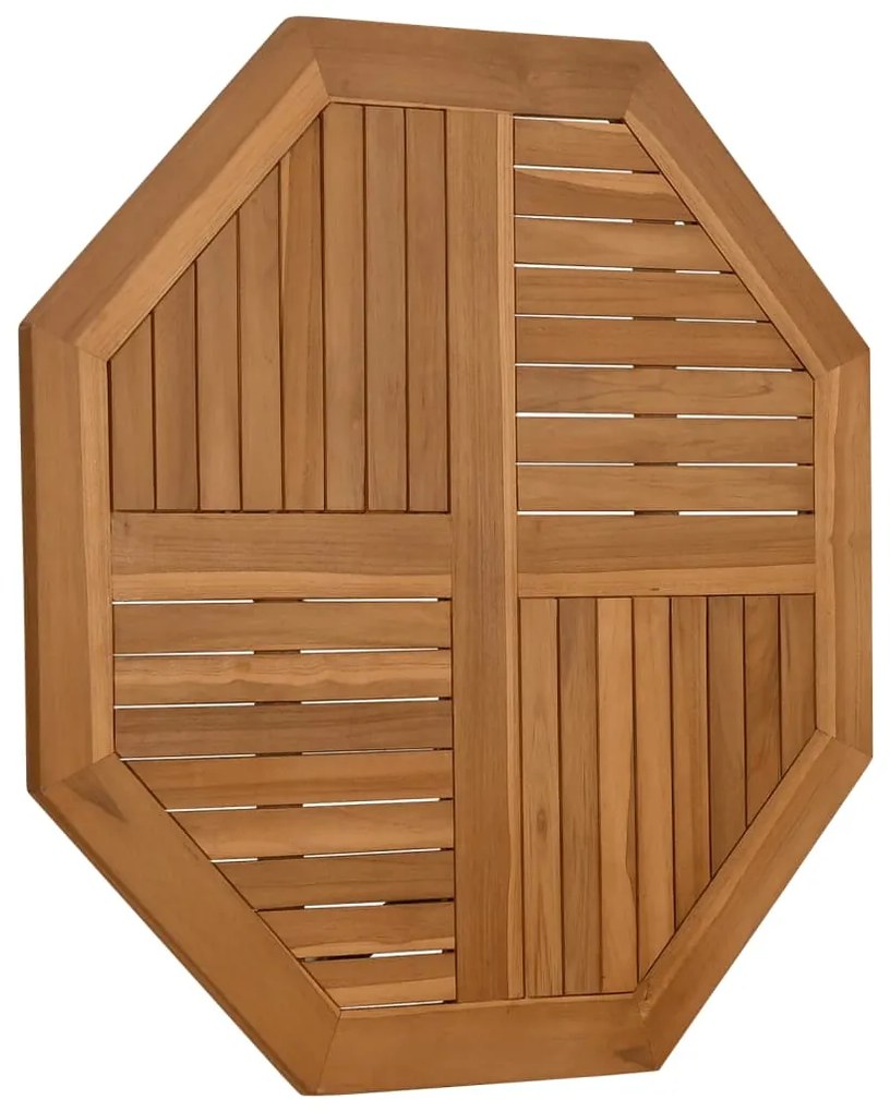 Tampo de mesa octogonal 90x90x2,5 cm madeira de teca maciça