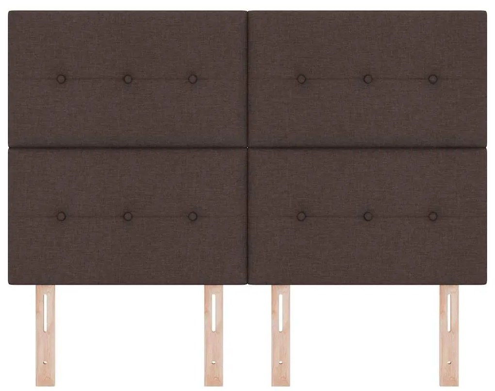 Cabeceira LED Marrom Escuro de 72 cm em Tecido