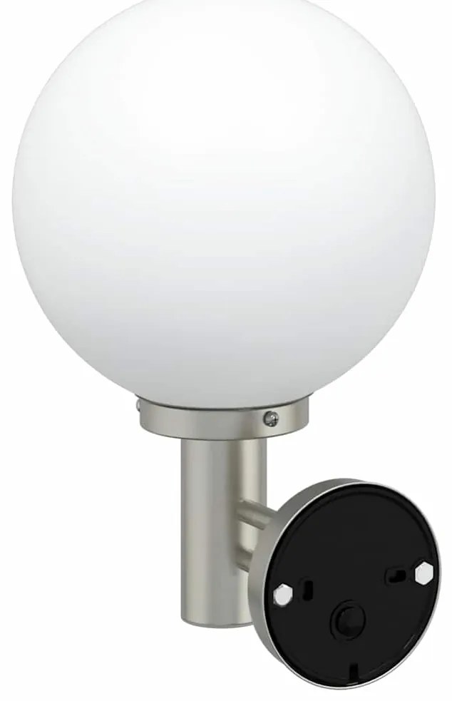 Luzes de parede externas 2 pcs Prata Aço Inoxidável IP44