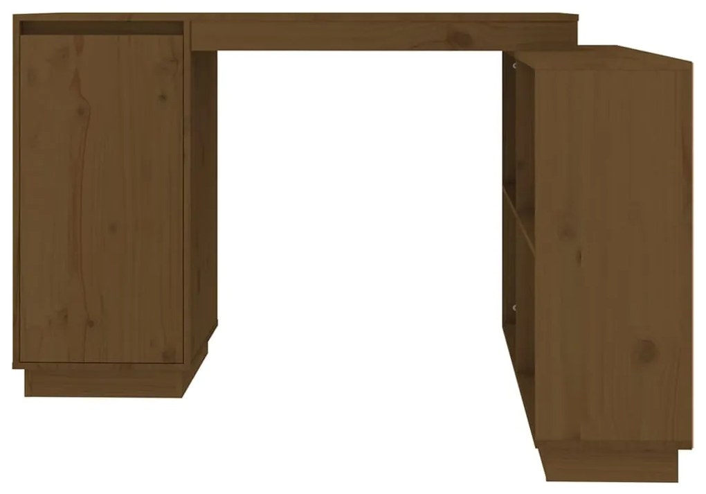 Secretária 110x50x75 cm pinho maciço castanho-mel