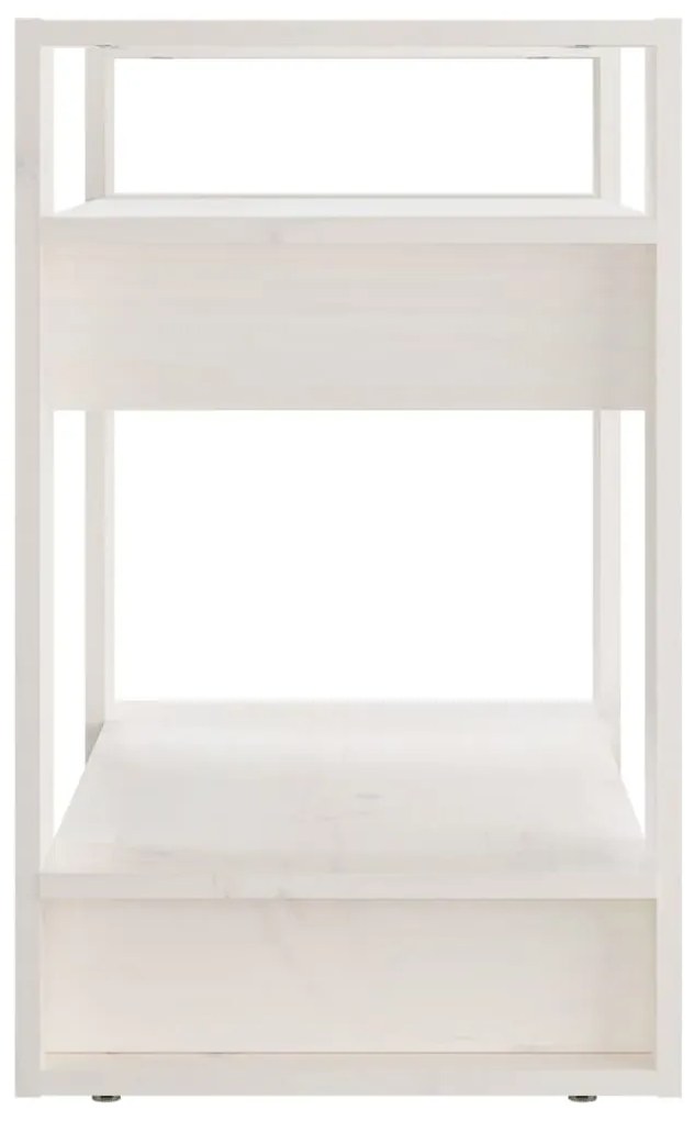 Estante/divisória 60x35x57 cm madeira de pinho maciça branco