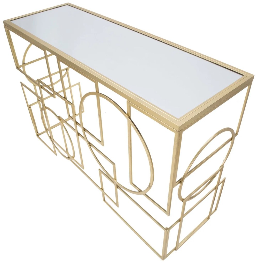 MESA CONSOLA MARIE 120X41X81 CM DOURADO