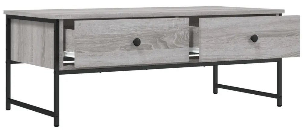 Mesa de centro 101x49x39,5 cm derivados madeira cinzento sonoma