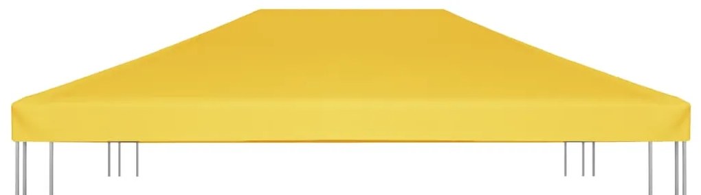 Cobertura de gazebo 270 g/m² 4x3 m amarelo
