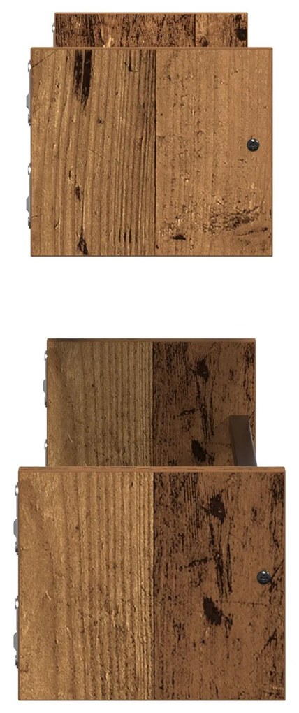 Estantes de Parede 2 pcs Madeira Antiga 60x16x14 cm Madeira Engenharia