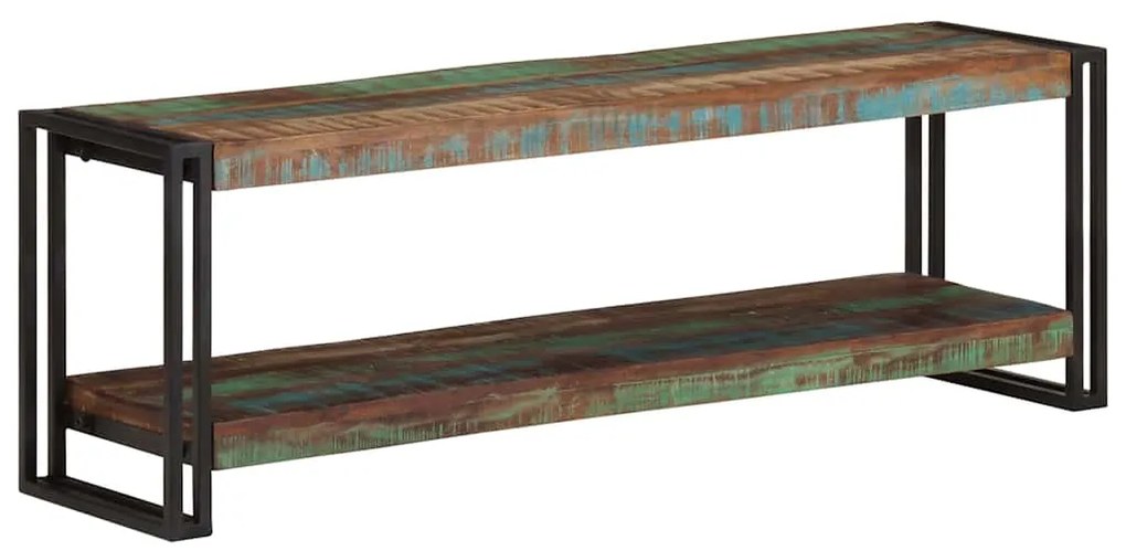 Móvel de TV 120x30x40 cm madeira recuperada maciça