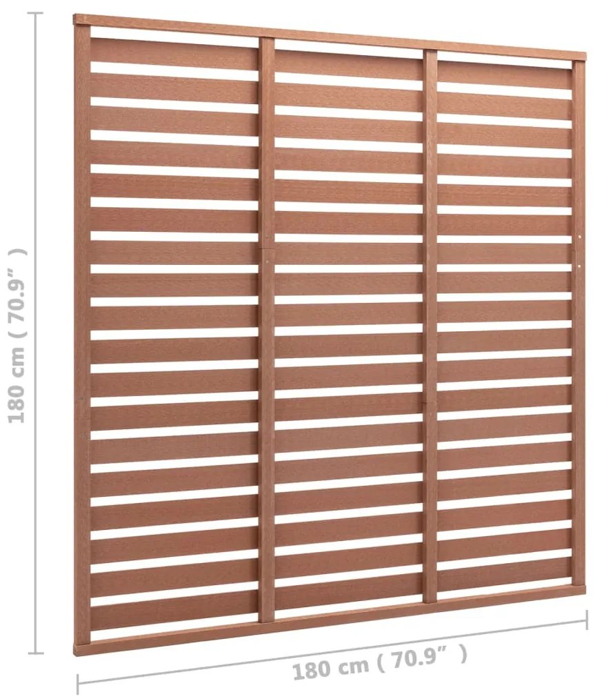 Painel de vedação 180x180 cm WPC castanho