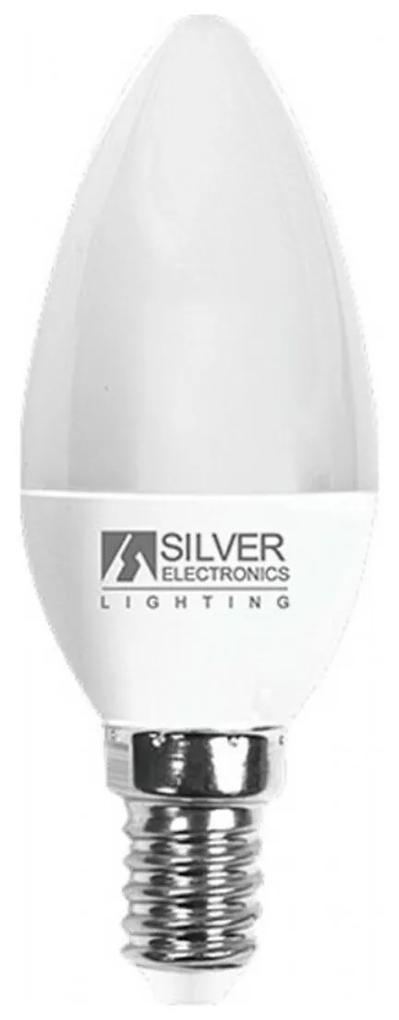 Lâmpada LED vela Silver Electronics 970714 E14 7W Luz quente - 3000K