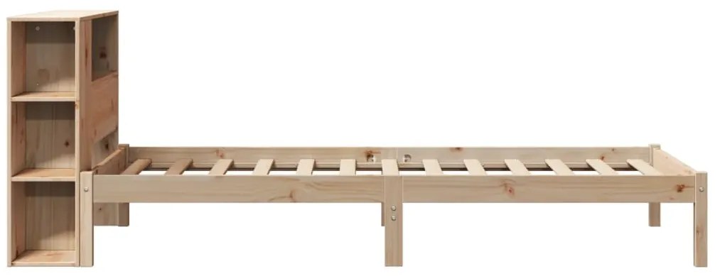 Cama com estante sem colchão 100x200 cm pinho maciço