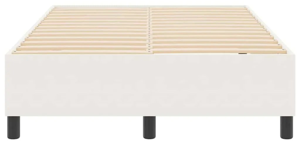 Cama Box Spring vidaXL Creme Casal Pequeno Tecido Corda