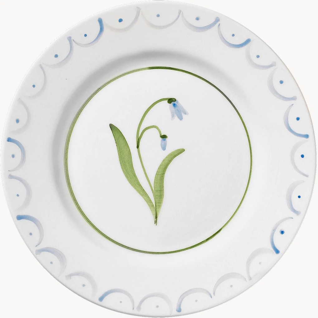 Prato de pequeno-almoço pintado à mão Cottage Flower