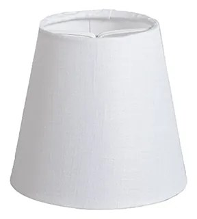 Abajur de linho branco 12 cm redondo com clip