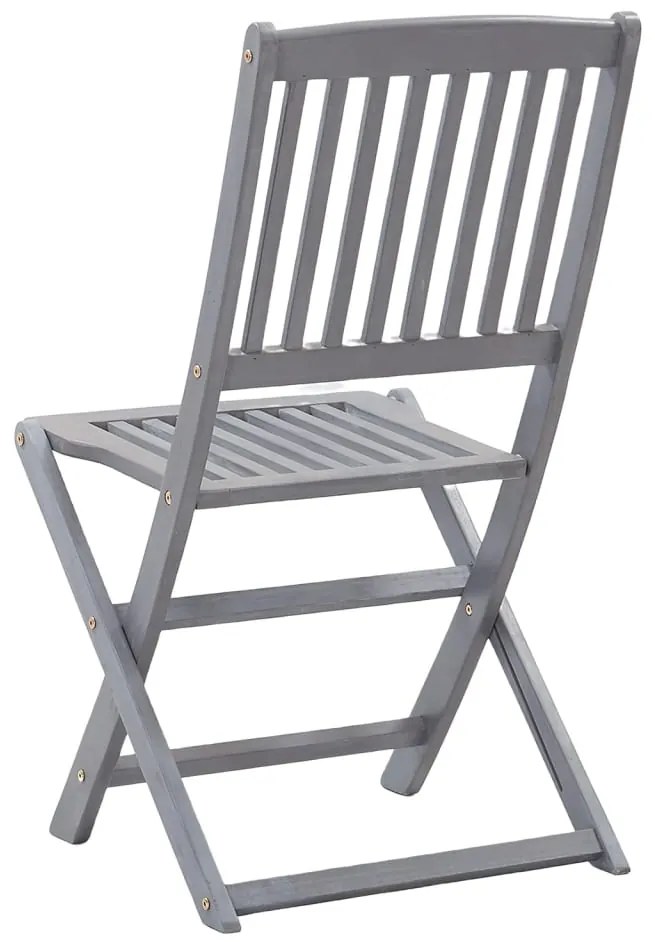 Cadeiras de exterior dobráveis 8 pcs madeira de acácia maciça
